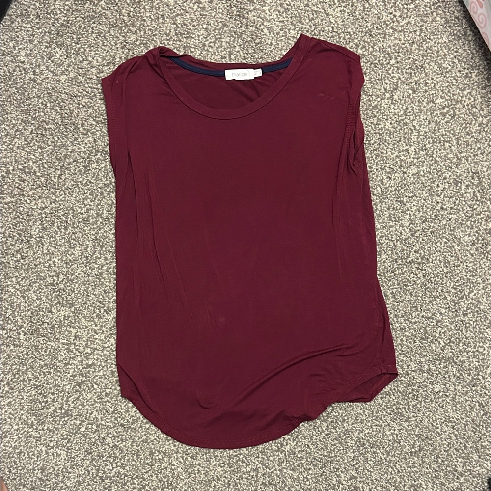Marlow Deep Red Muscle Tee